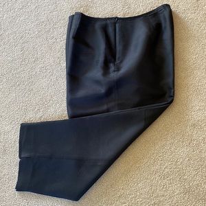 Black lined silk ankle trousers, elegant and well made